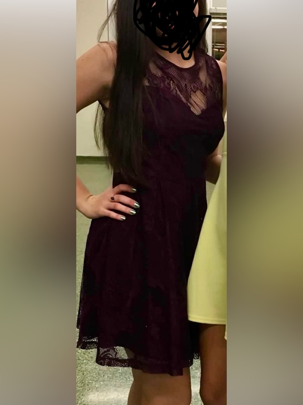Express Burgundy all occasion dress